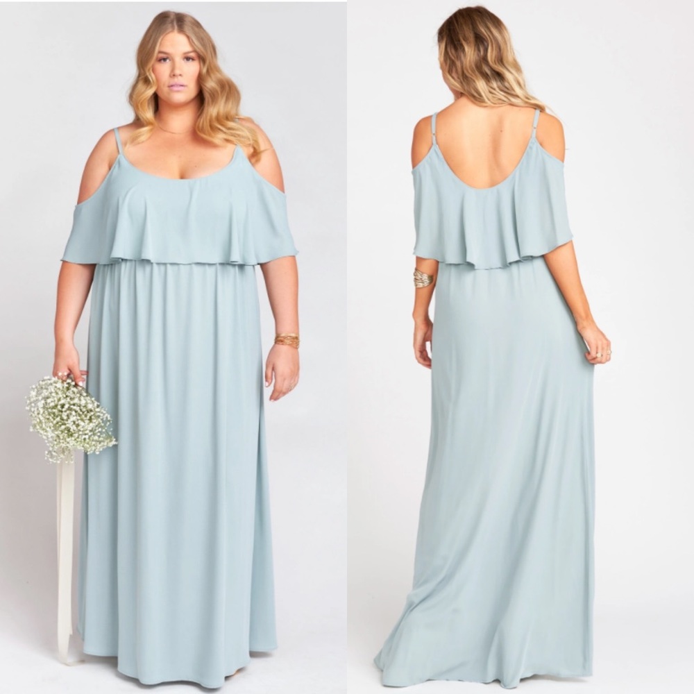 Show Me Your Mumu Caitlin Ruffle Dress XXL teal